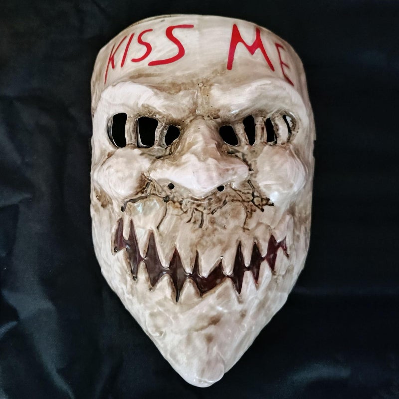 Gmasking 2020 PVC Election Horror New Year Kiss Me Cosplay Mask Adult Halloween Party Costume Props (Red-Tooth) - Image 4